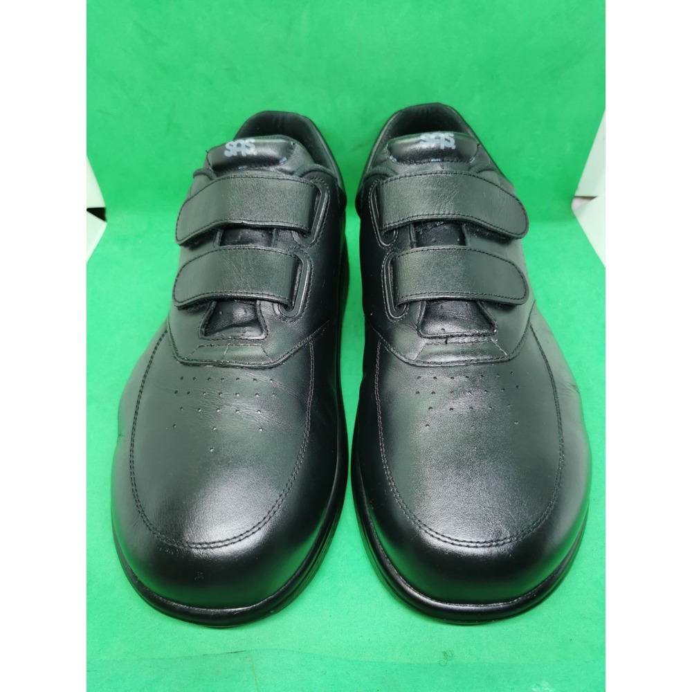 SAS VTO Mens Size 12 3XWide Black Leather Walking Shoes Double Strap Comfort